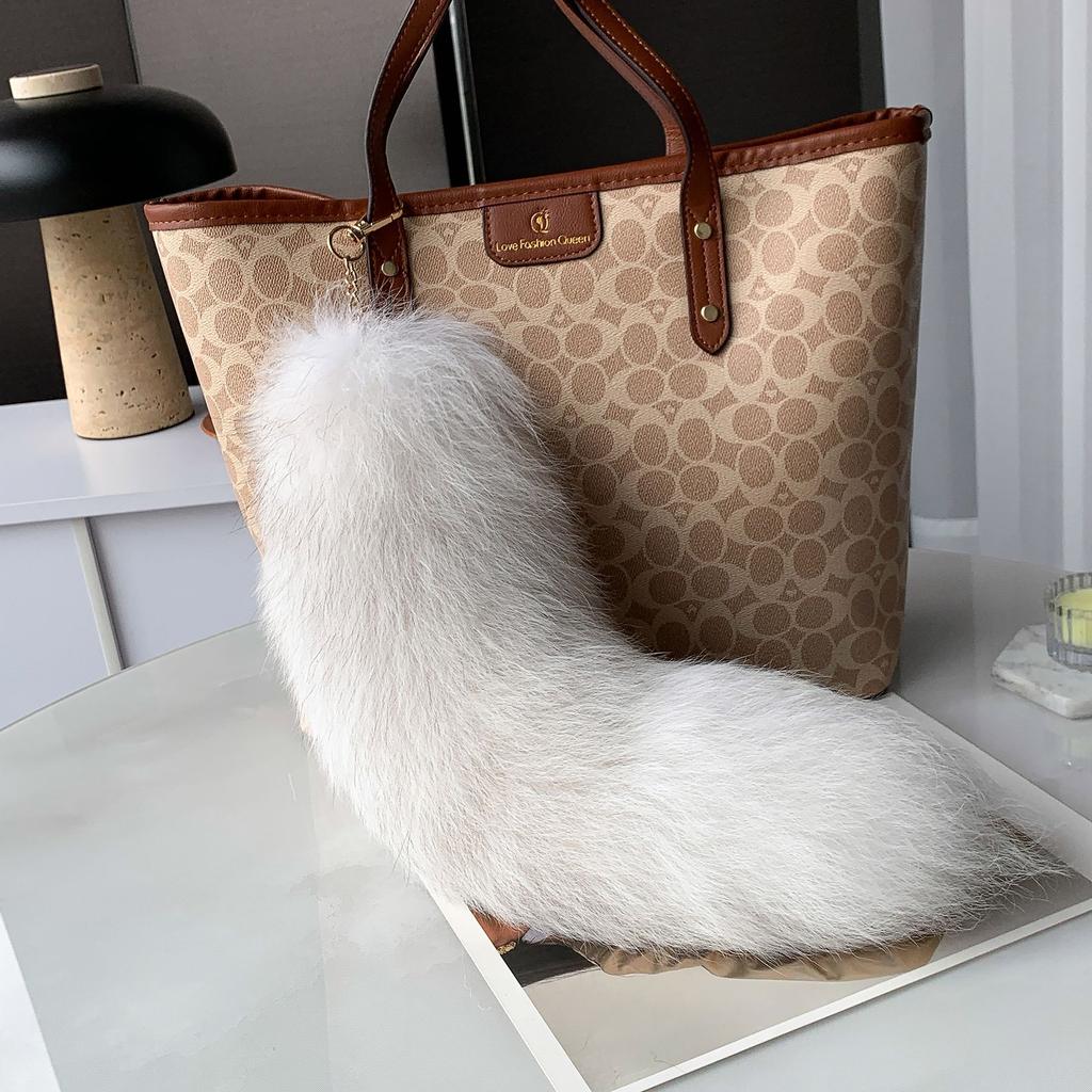 40 см настоящий лисий хвост брелок унисекс помпон кулон сумка брелок для автомобиля милые пушистые брелки для женщин сумки аксессуары подарки