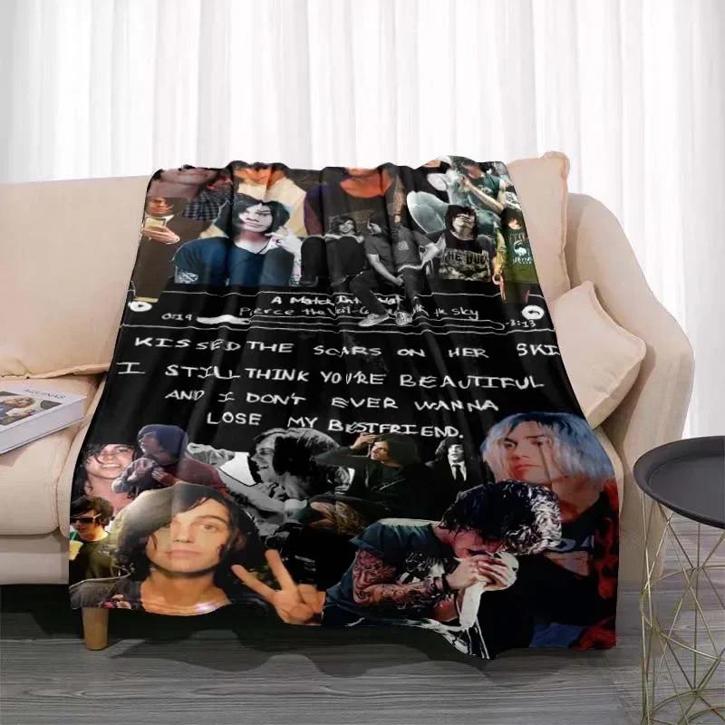 Фланелевое одеяло с принтом группы Pierce The Veil, мягкое, теплое, детское, плюшевое покрывало для кровати, спальни, дивана-кровати, пикника, подарок для фаната