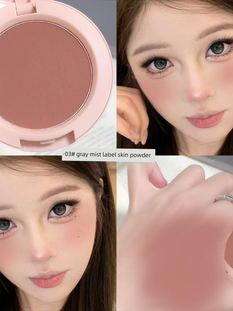 Gray Mist Rubber Powder! Single-Color Low-Saturation Gray Powder for Contouring, Expansion Color Blush for Women, Everyday Light Makeup