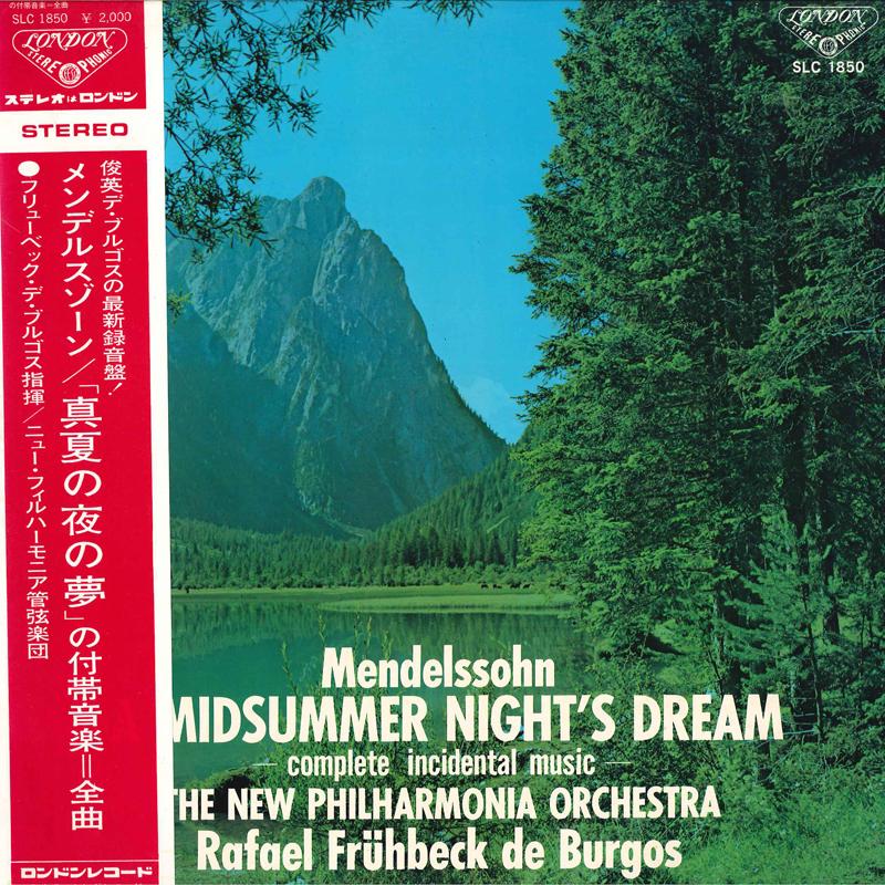 LP Record RAFAEL FRUHBECK DE BURGOS, THE NEW  - Mendelssohn  " A Midsummer Night's  SLC1850 LONDON 1970 Japan Obi Classical Used