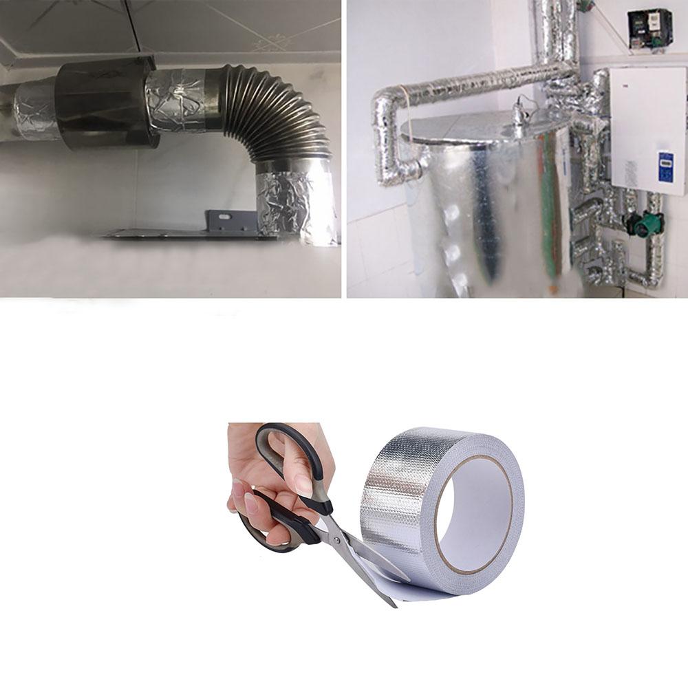 5м×5см Выпускной коллектор Титановая термолента Теплоизоляционная лента Серебристая