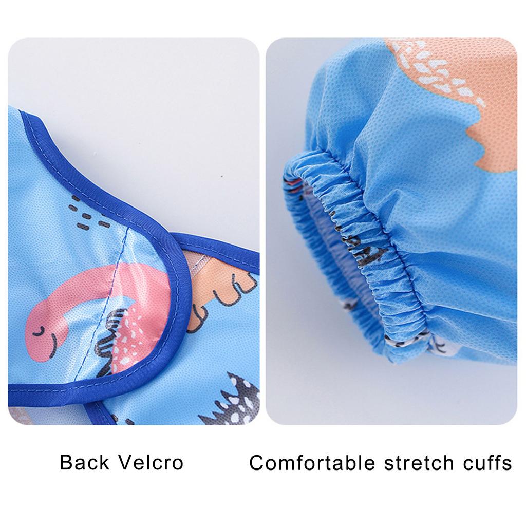 Waterproof Feeding Bib Apron for Baby and Toddler Full Coverage Coverall Smock Highchair Cover Keeping Clothes Clean