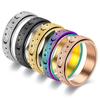 Fashion Rainbow Moon Star Anxiety Rings for Women Men Stainless Steel Fidget Ring Anti Anxiety Ring Stress Relief Spinner Ring