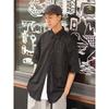 Retro Shirt Men'S Summer Outfit Hong Kong Style Student Loose And Niche Design Fun New Men'S Top For Outdoor Wear 2024