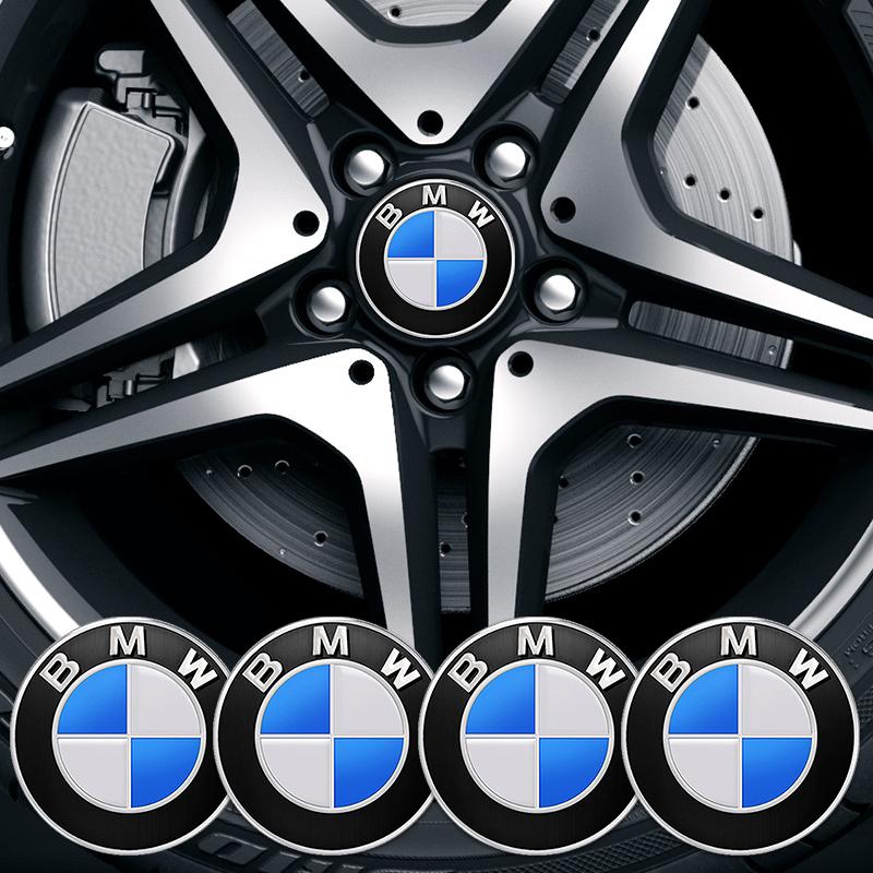 DECW8 4pcs 56/68mm Car Wheel Center Hub Cap Stickers for BMW M E46 E90 E60 F30 F10 E39 E36 F20 G30 G20 E87 E92 E91 E30