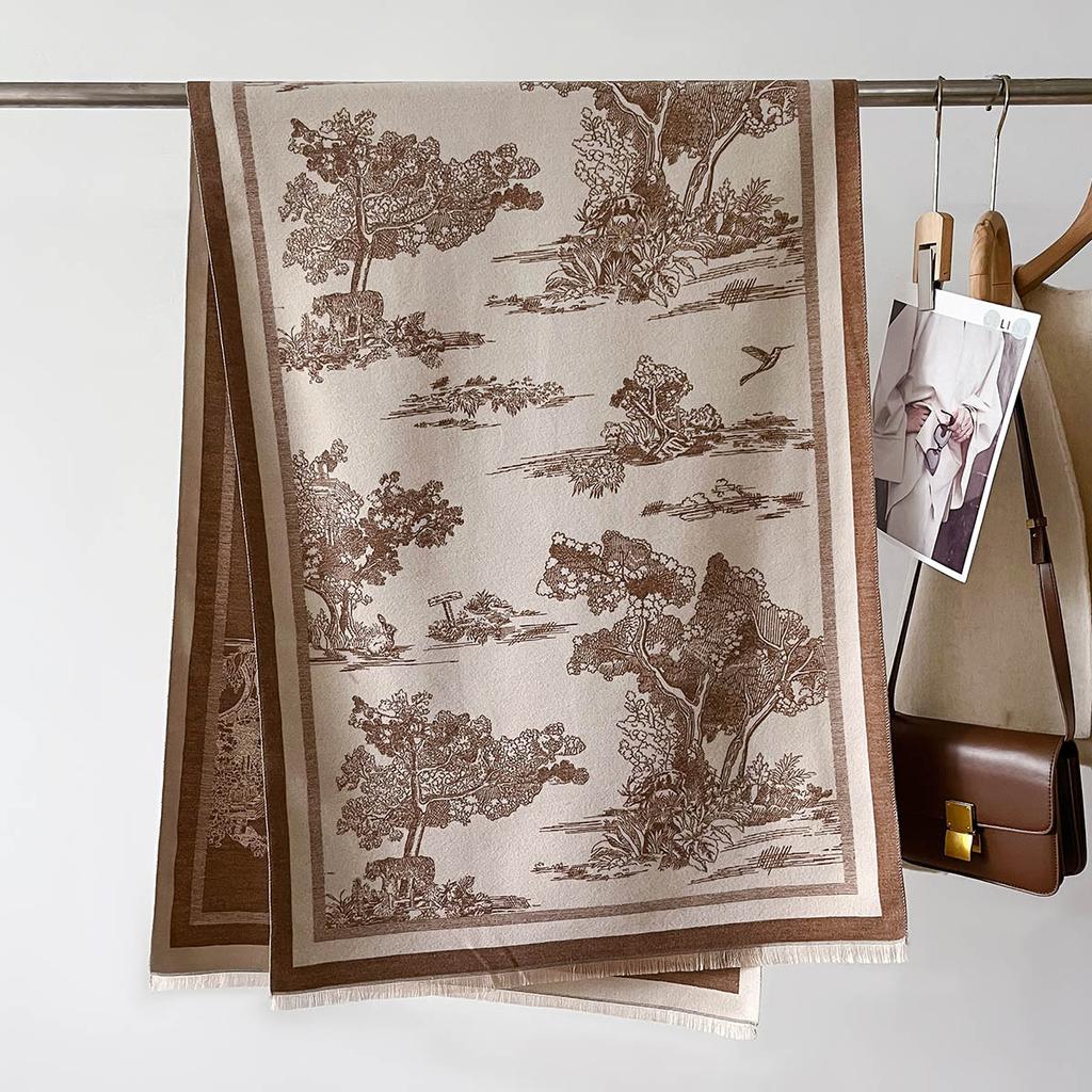 Роскошный кашемировый шарф для женщин, шали, накидки, пашмиан, зимнее теплое женское одеяло Bufanda с фирменным принтом