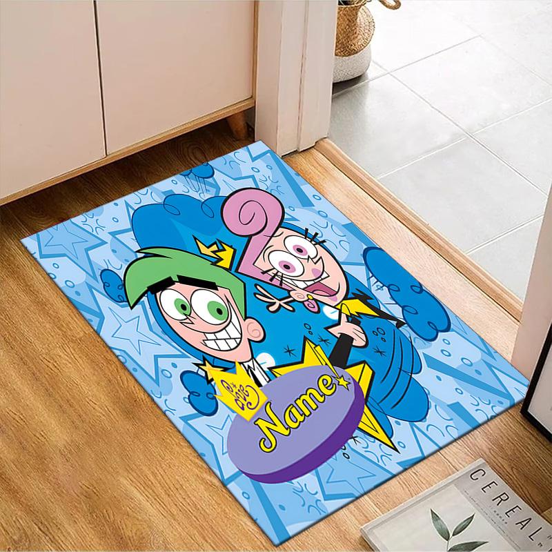 Custom Name Magical Star Crown Adventure Rug for Living Room, Game Rooms, Office, Bedroom, Floor Mat Playful Design, fan gifts Christmas decor