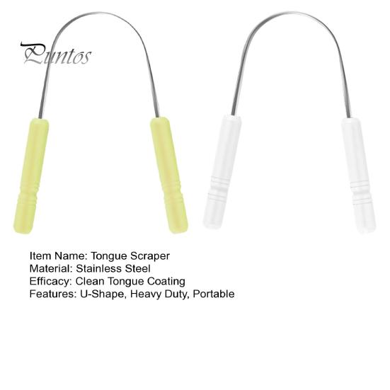 2 шт. скребок для языка из нержавеющей стали U-образный очиститель для покрытия языка для детей и взрослых, портативный скребок для удаления неприятного запаха изо рта