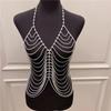 European And American New Luxury Rhinestone Fringed Body Chain Underwear, Fashionable And Sexy Crystal Breast Chain Bra Body Jewelry Women