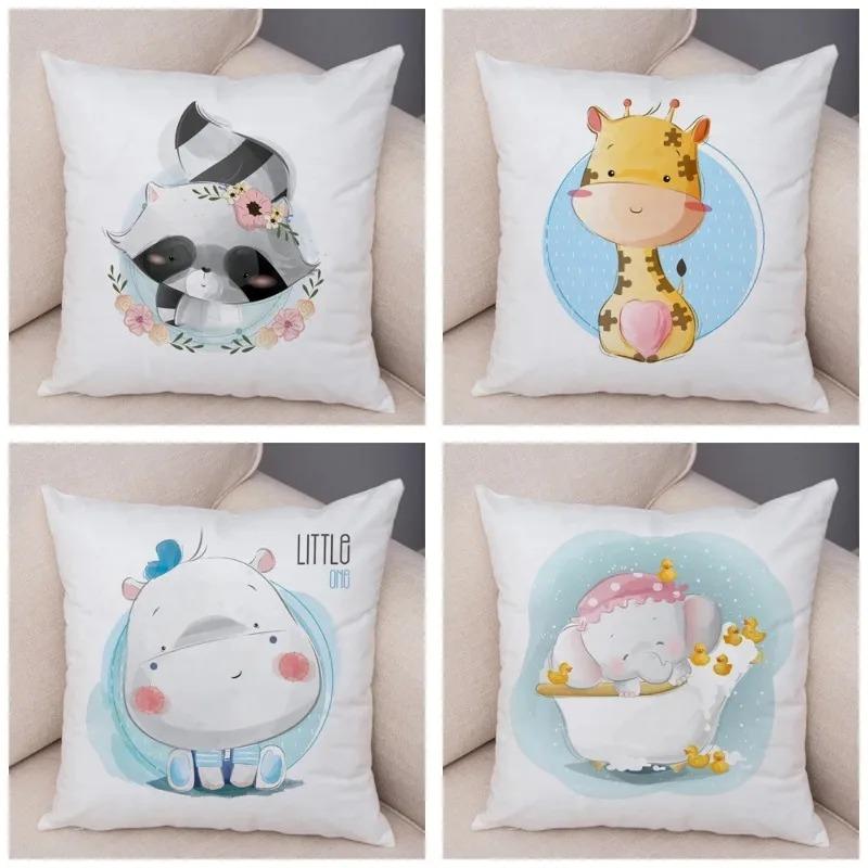 Наволочка с рисунком из мультфильма «Животное» для украшения интерьера, офиса, гостиной, дома, наволочка