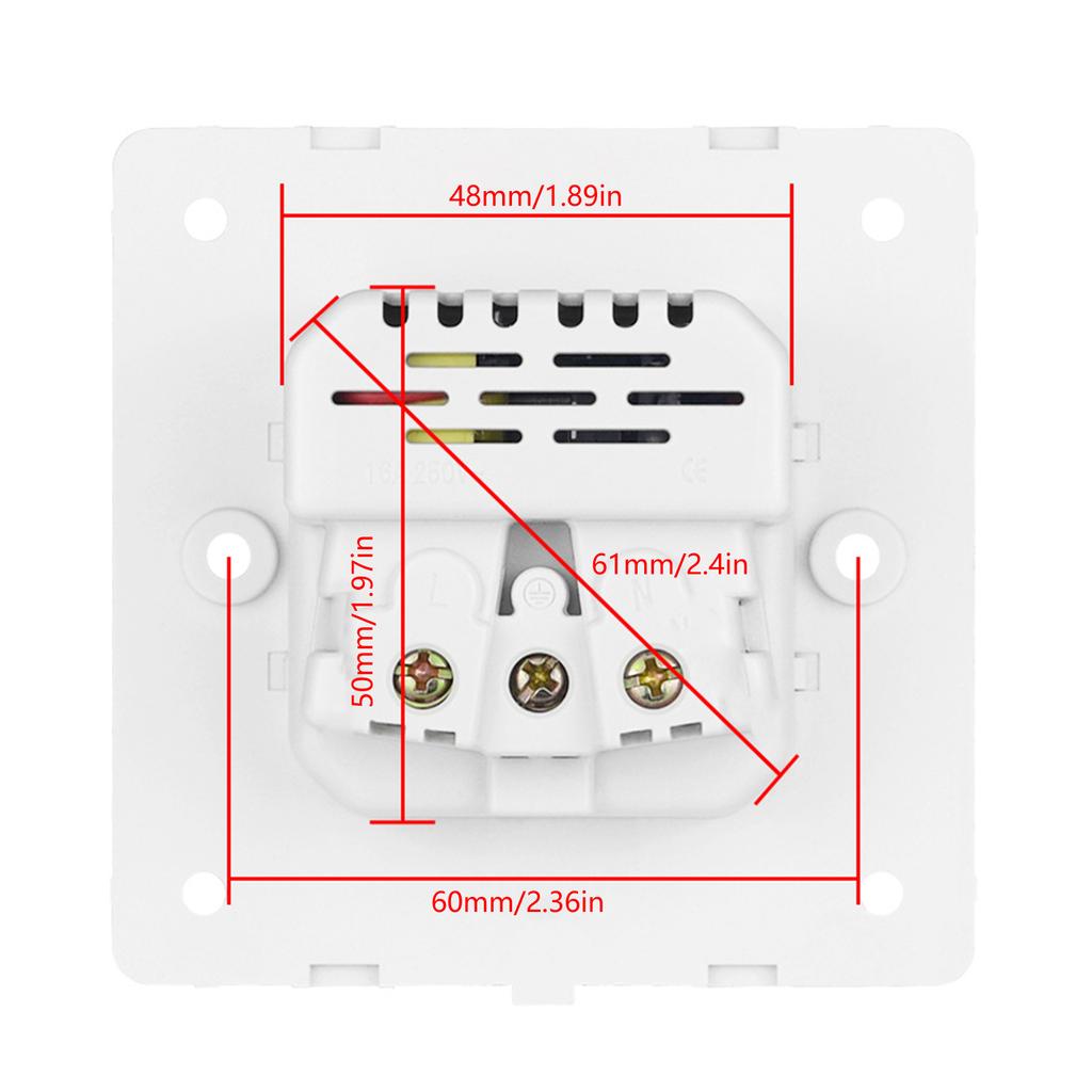 USB Wall Socket with USB and Type C Ports 16A European Standard Power Outlet for Fast Charging 86x86mm 250V