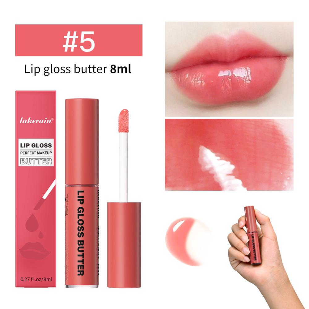 Lakerain Butter Light Lip Glaze Питательный зеркальный блеск для губ Стойкая цветная глазурь для губ Жидкость для окрашивания губ