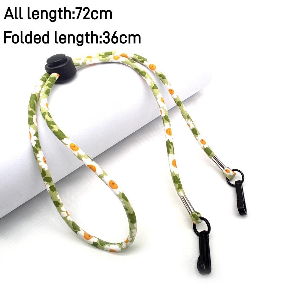 Two Hooks Windproof Hat Strap Flower Pattern Hat Retainer Fashion Hat Chin Cord  Sunhat