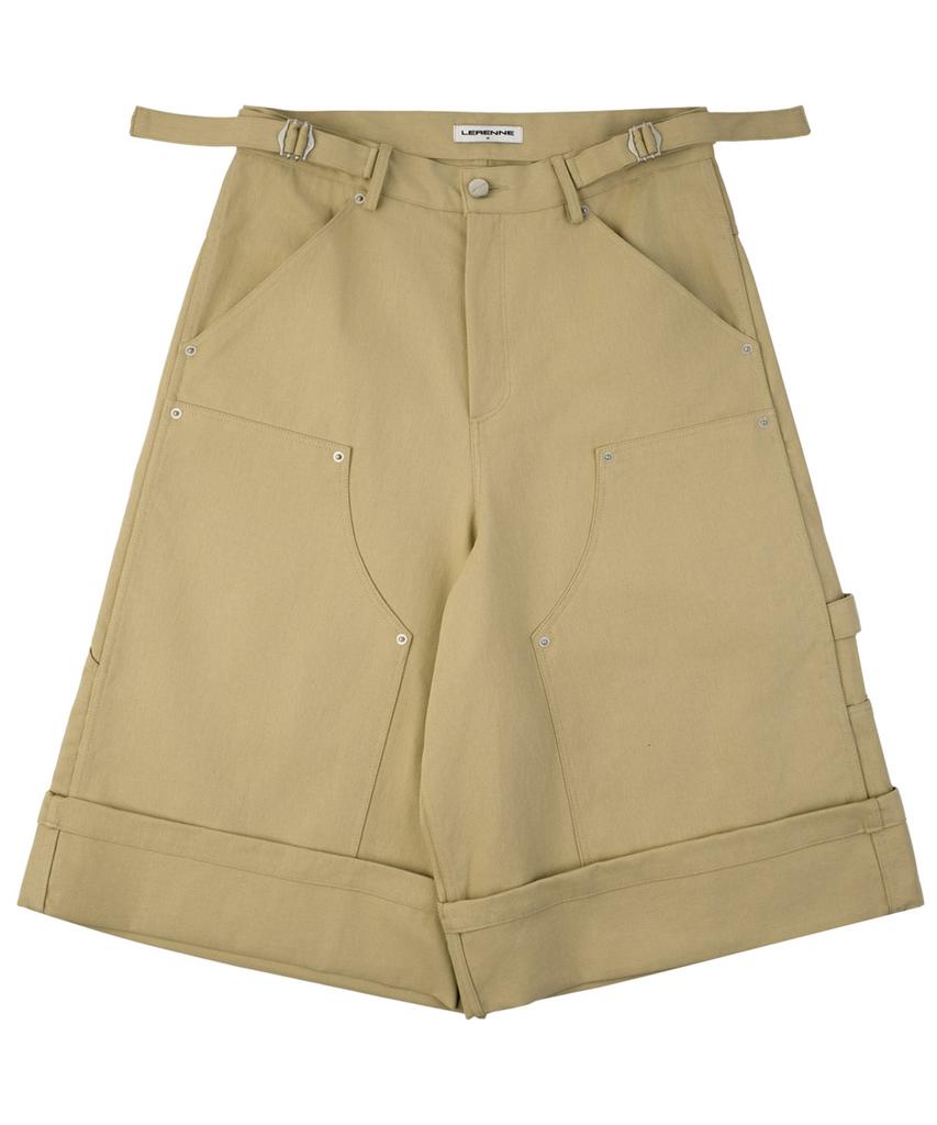 LERENNE Carpenter Bermuda Pants - Beige