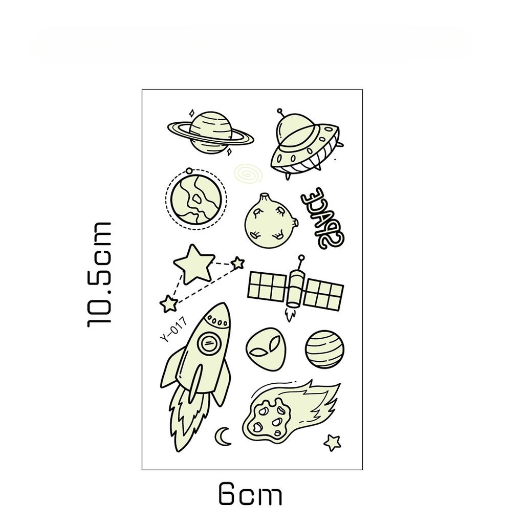 Little Sexy Cute Tattoo for Women Glowing Dark Taty Waterproof Fake Tatoo Luminous Tattoo Stickers Body Art Cartoon Tattoo