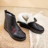 Зимние толстые плюшевые теплые женские черные короткие ботинки из натуральной кожи мягкие повседневные туфли на плоской подошве для мам водонепроницаемые нескользящие зимние ботинки