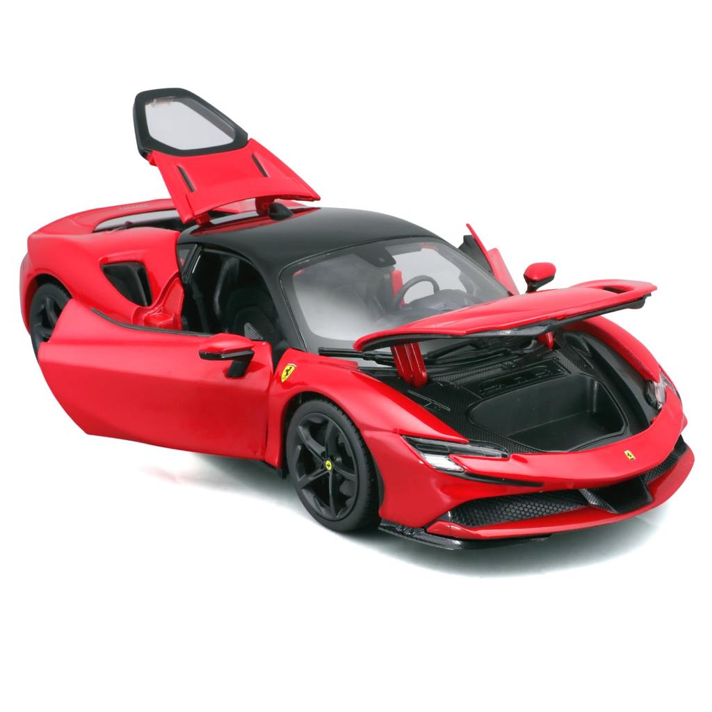 Bburago Ferrari SF90 Stradale Bburago Ferrari SF90 Stradale гоночный спортивный автомобиль литой автомобиль модель мини-автомобиля 1/18 1/18