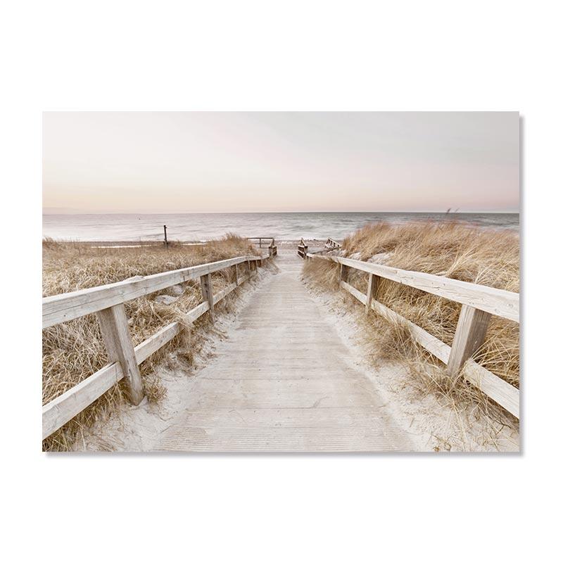 Coconut Lake Canvas Posters Landscape Art Painting Countryside Scenery Beige Wall Art Prints Nordic Pictures Living Room Decor