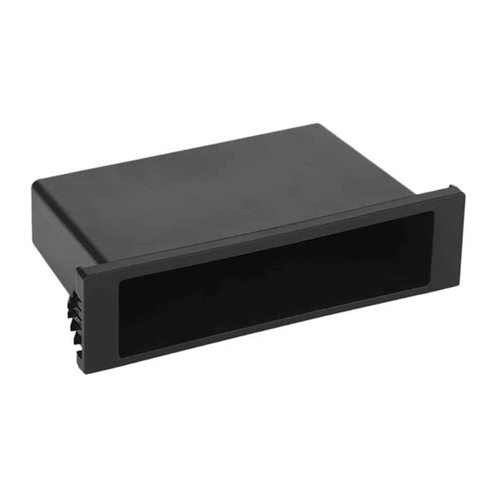 Car Radio 1Din Cup Holder Radio Storage Box Inner Accessories Black Car Cup Holder Radio Cubby CD Radio Drink Cup Holder