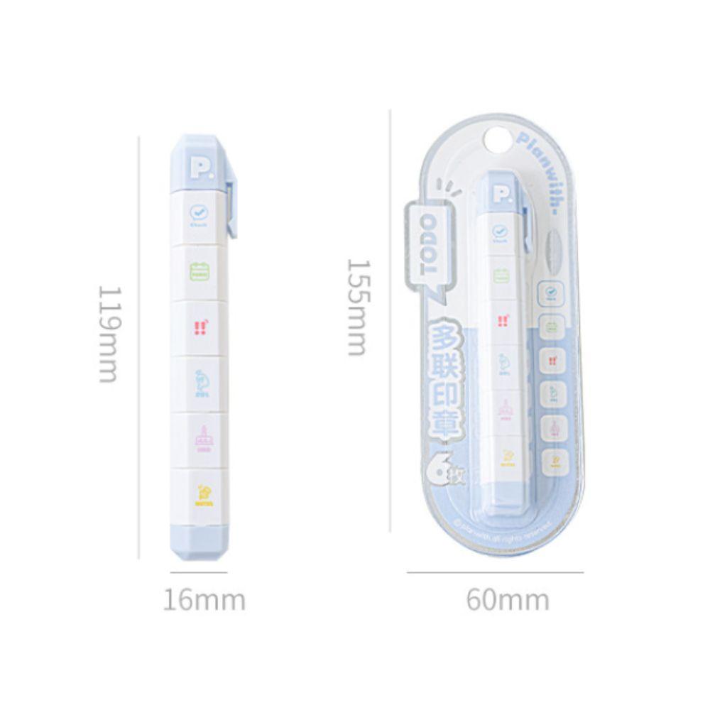 Cartoon To Do List Journal Stamp Detachable Diary Seal Cute Seal Pen  Kids Gift School Stationery