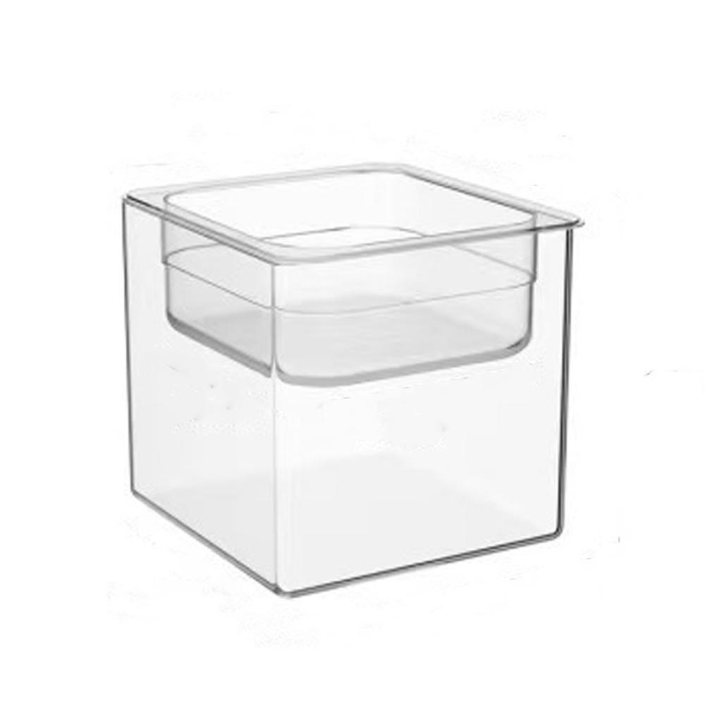 Cube Double-layer Fish Tank Plastic Cat Drinking Bowls Goldfish Tanks Landscape Ecological