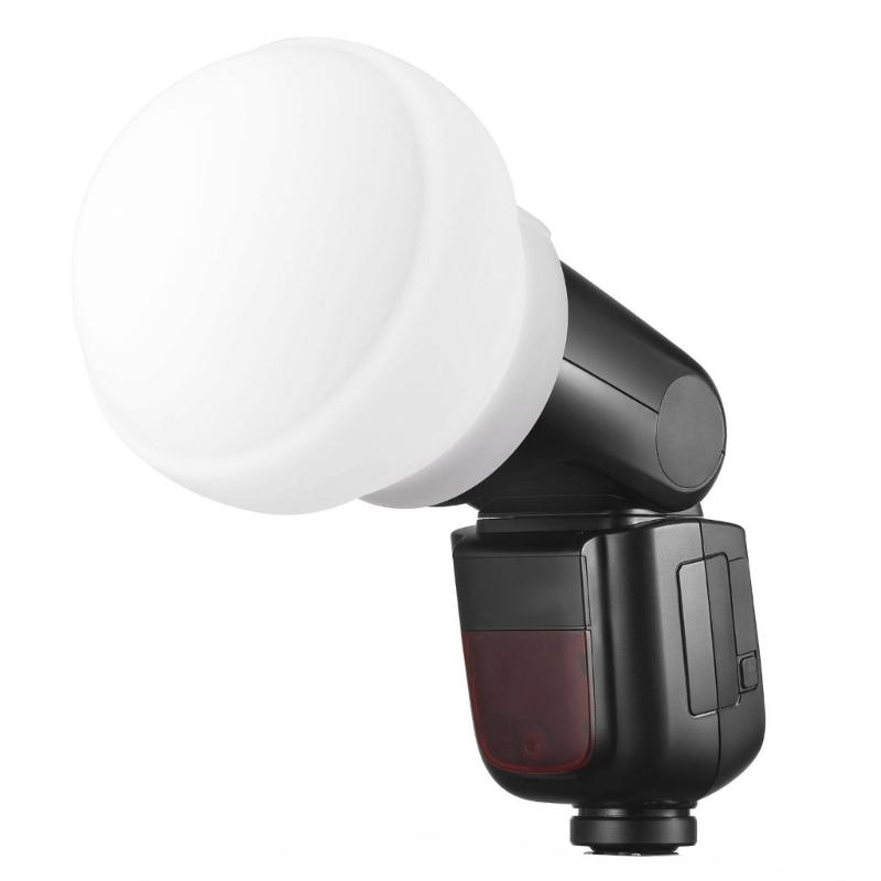 Foldable Silicone Flash Diffuser Softbox Spherical Design For V100 V1pro Even Lighting And Travel Photography