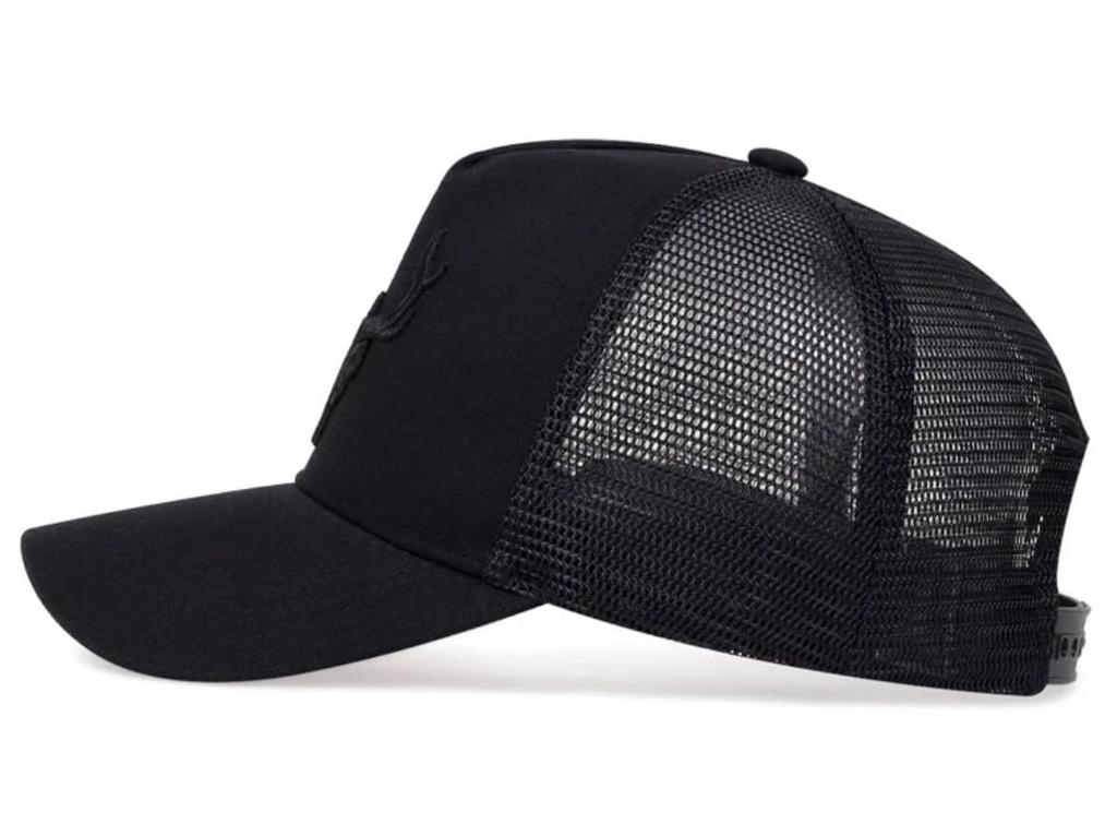 [sproutsy] Сетчатая кепка, бейсболка, вышивка с мотивом оленя, (Япония, Размер цифр, 58.0 см, Черный)