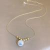 Elegant Delicate Pearl Pendant Clavicle Necklace For Women Unique Design  Girl Jewelry Everyday Birthday Party Gift