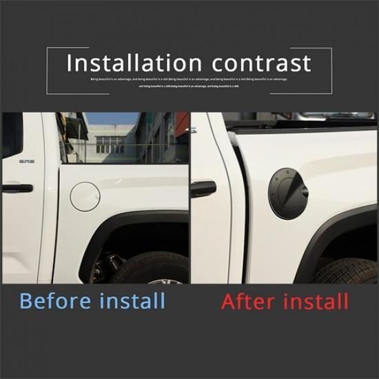Matte Black ABS Fuel Gas Oil Tank Cover Cap Trim for Toyot-a Tundra -