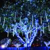 8 шт/16 шт/24 шт Метеоритный дождь Дождевые огни Высокая яркость Энергосберегающие водонепроницаемые уличные сосульки Рождественские огни Украшения для вечеринок