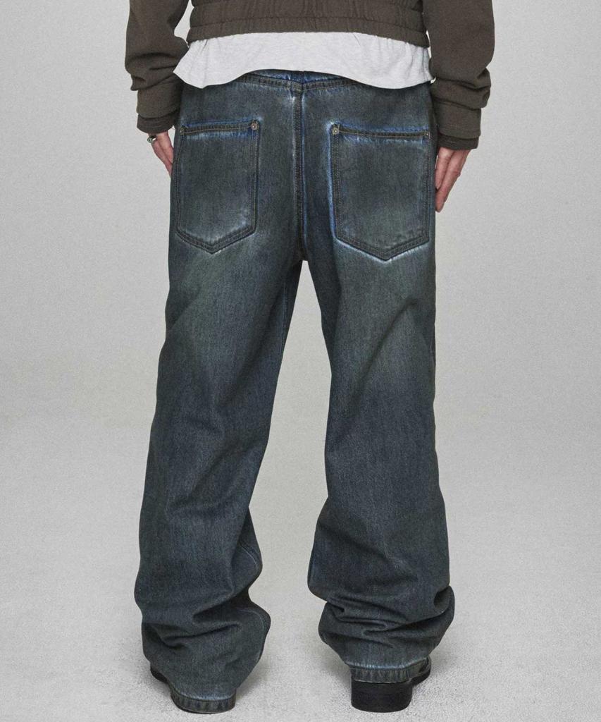 KICHUL Grease Wide Denim Pants (Dirty Indigo)