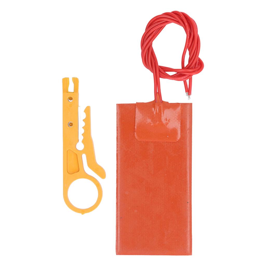 Силиконовый нагревательный коврик Безопасный Высокая эффективность теплопередачи Гибкий нагревательный мат 12В 15Вт 250 градусов Цельсия