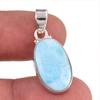 Natural Republic Larimar Gemstone 925 Solid Sterling Silver Pendant 1.25'' B7N01