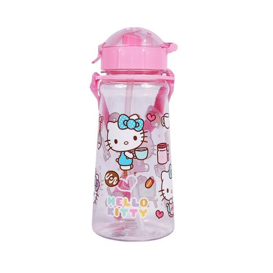 Lilpang Hello Kitty Premium Straw Water Bottle, a Popular Character In Korea