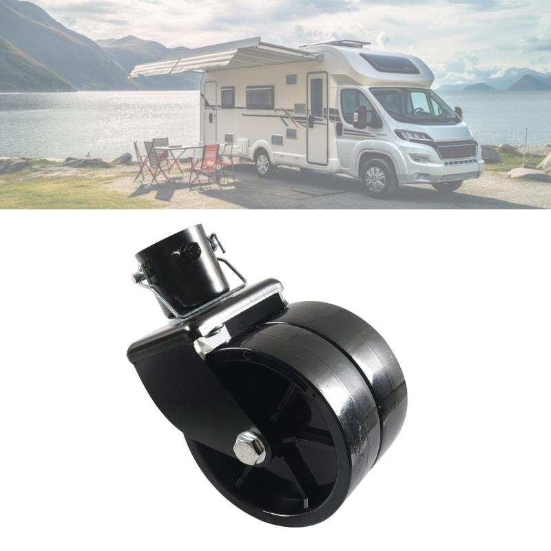 Universal 6 Inch Rotates Caster Wheel Double Wheel Rotates Casters Simple Installation Suitable for Most Trailer Jacks