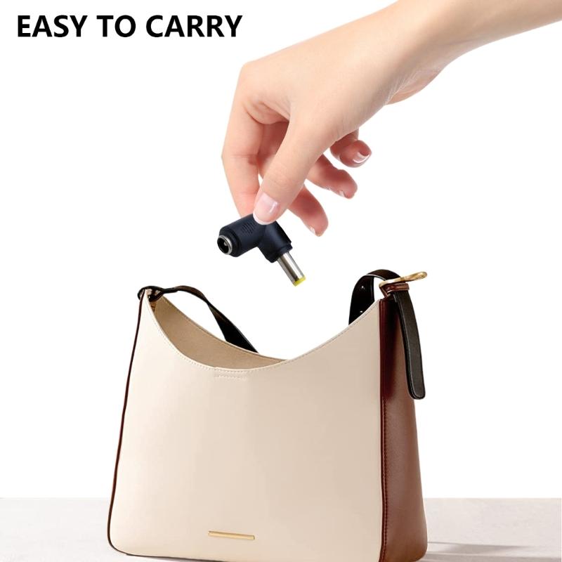 Portable DC5521 Female To DC5.5x2.5mm Male Converter Adapter Elbow Conversion Head for Various Laptops Brands