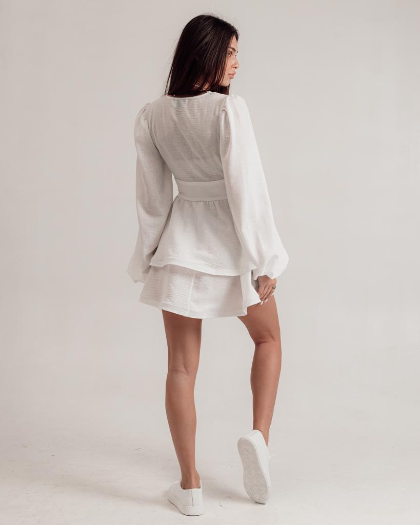 Платье летнее Bocharova 64100 S белое лен