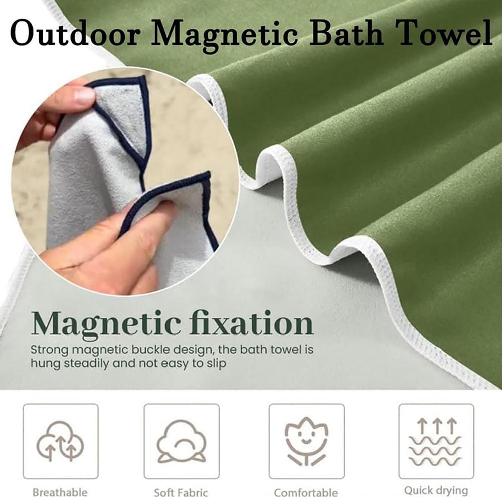 Magnetic Bath Towel,190x76cm Portable Bath Beach,Microfiber,Fast Drying,Absorbent,Camping Yoga Swimming Gym,Bathroom Accessories