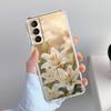 Чехол для телефона Samsung Galaxy S26 S25 S24 S23 S22 Ultra S20 S21 FE 5G Plus Мягкий прозрачный чехол Реалистичный принт с изображением цветка лилии