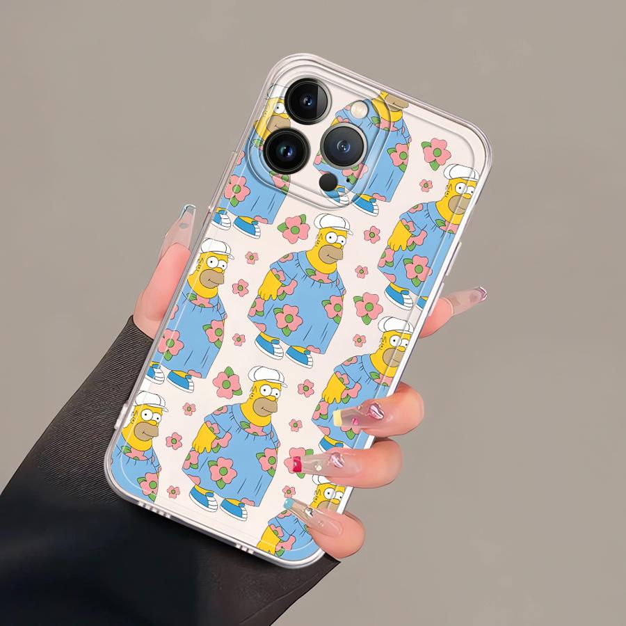 Чехол The S-simpsons для iPhone 17 Pro Max 11 15 XS Max Air 7 8 16 XR 13 Pro 14 Plus 12 Mini Мягкий чехол для телефона
