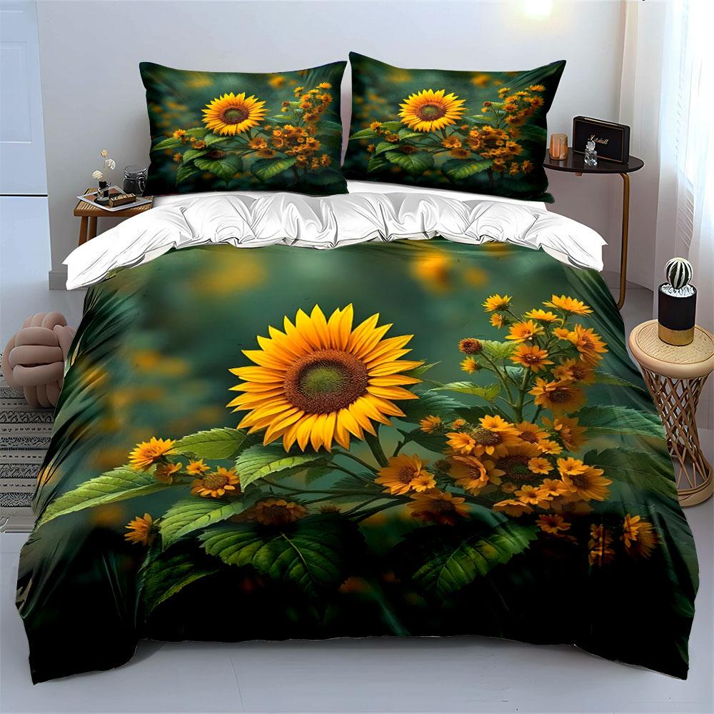 Golden blooms of sunshine. Bedding sets Duvet covers Pillowcases(1* Duvet Cover 2* Pillowcases without duvet insert)
