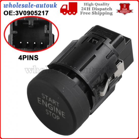 2 шт. Кнопка кнопки запуска/остановки двигателя для Skoda Scala Superb Karoq Kodiaq 3V0905217