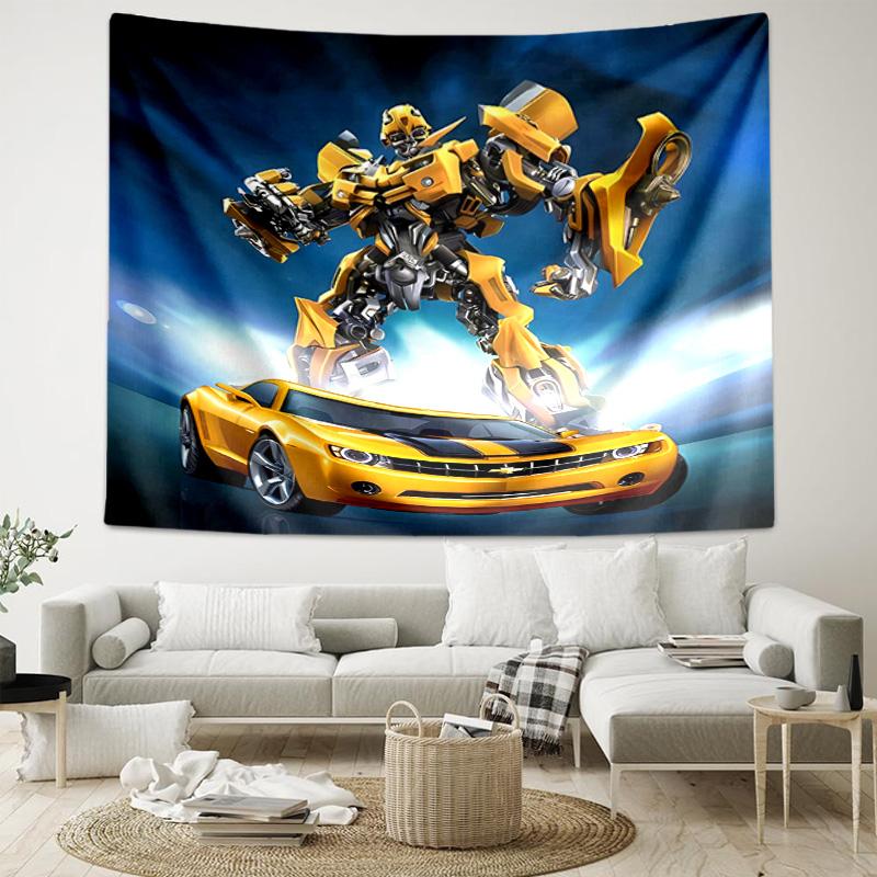 1pc Bumblebee and Optimus Prime1 Tapestry, Living Room, Bedroom, Office, Party Decor, Ideal Festive Gift