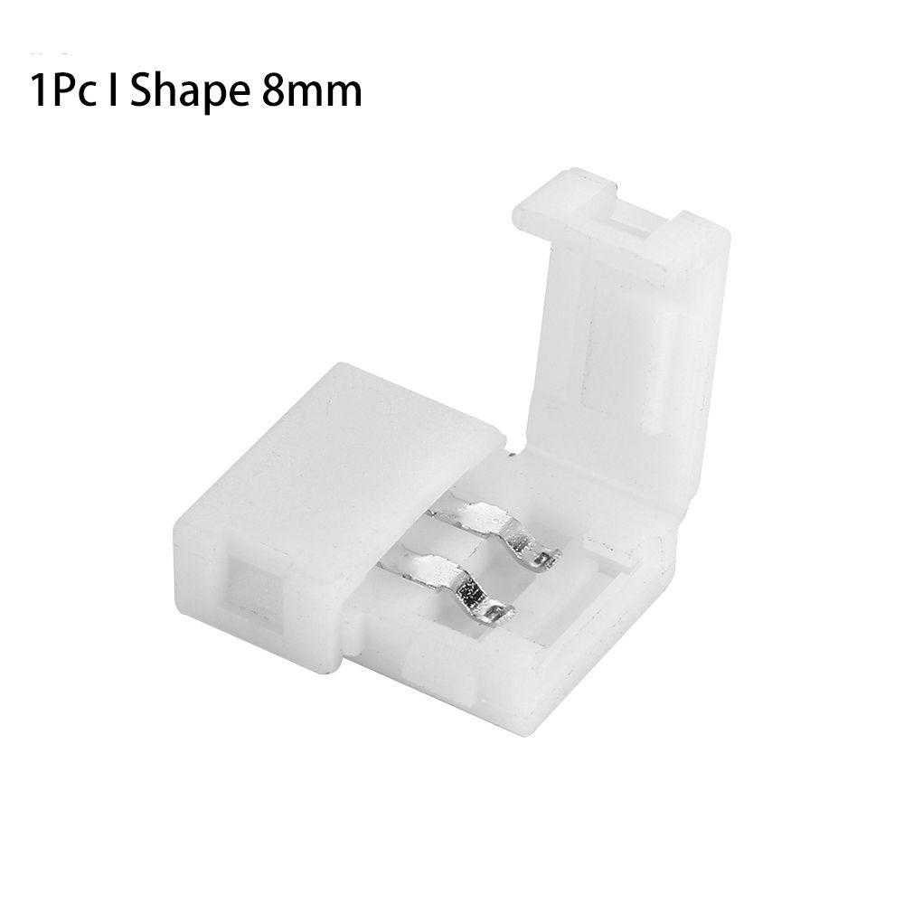 1/5/10Pcs New Clip-on Coupler Solderless 2Pin PCB LED Strip Connector 8mm 10mm