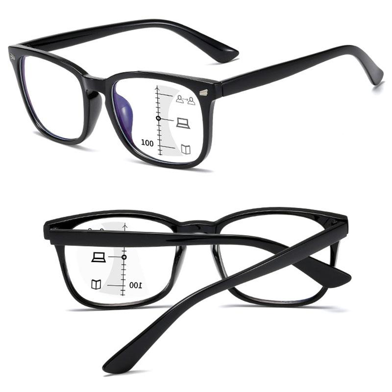 Очки для чтения Мужские Антибликовые Прогрессивные Женские Компьютерные Модные С Диоптриями Очки Унисекс Мультифокальные Квадратные Бусины
