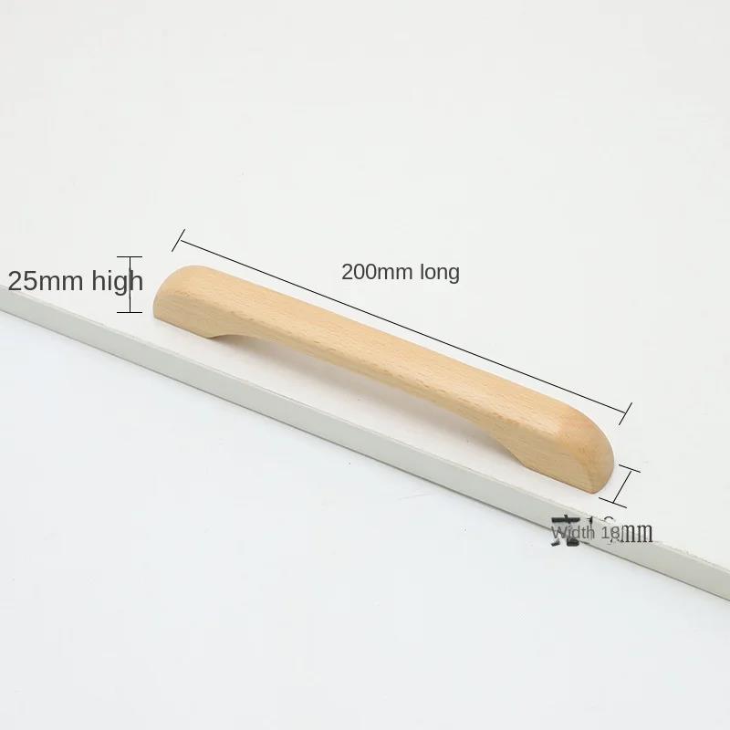 Cabinet Door Wooden Handle Cabinet Wardrobe Door Handle Bow Shaped Handle Beech Black Walnut Drawer Wooden