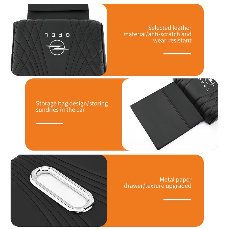 For Opel Car Multi-function Armrest Box Booster Cushion Leather Height Pad Astra H G J Insignia Corsa Zafira Meriva Mokka