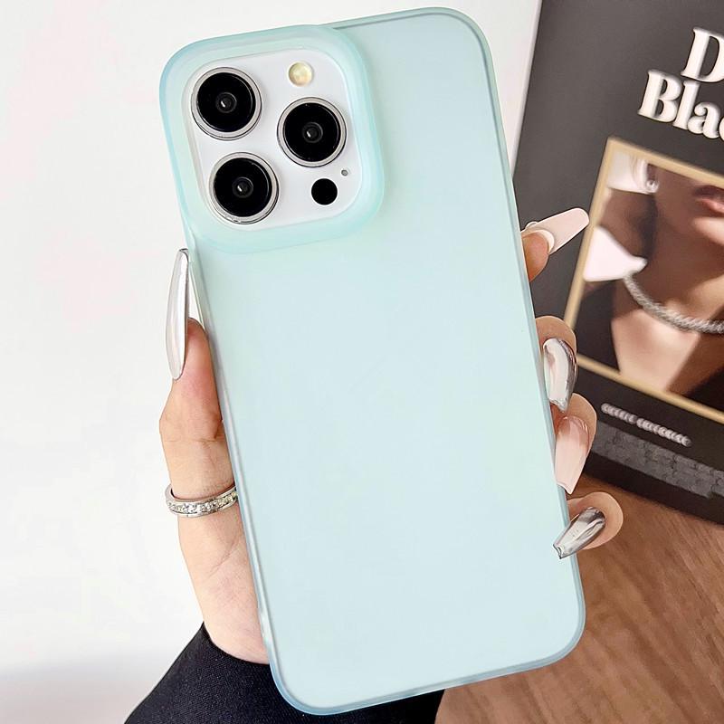 Frosted Large Hole Transparent Silicone Case for iPhone 11 to 17