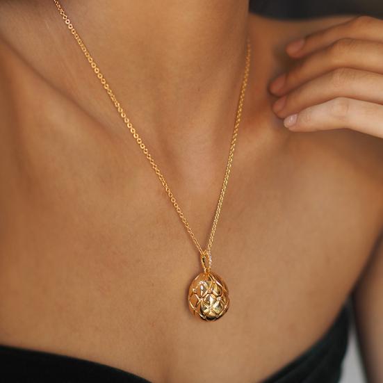 Ретро-ожерелье в средневековом стиле с подвеской в виде пасхального яйца и кубическим цирконием Love Clavicle