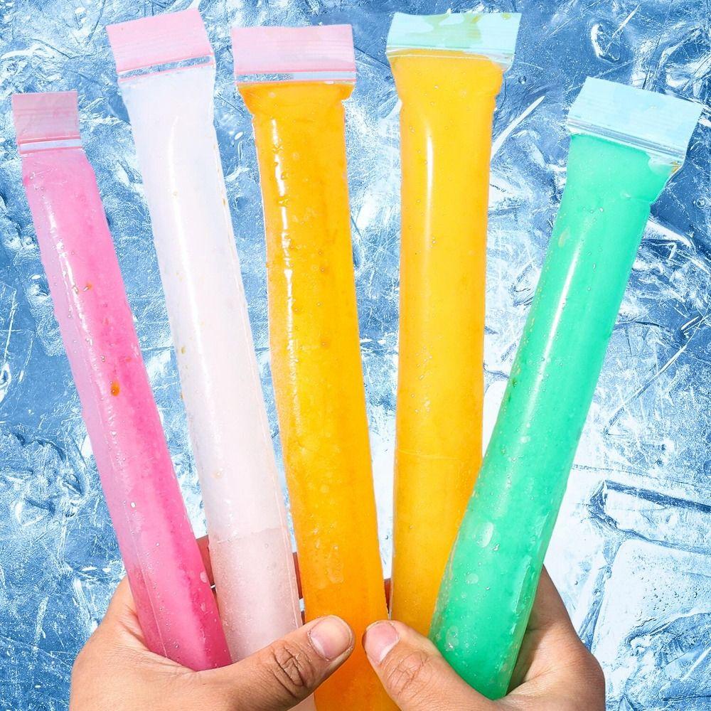 50/100Pcs Food Grade PE Material Disposable Popsicle Bags Homemade Popsicle